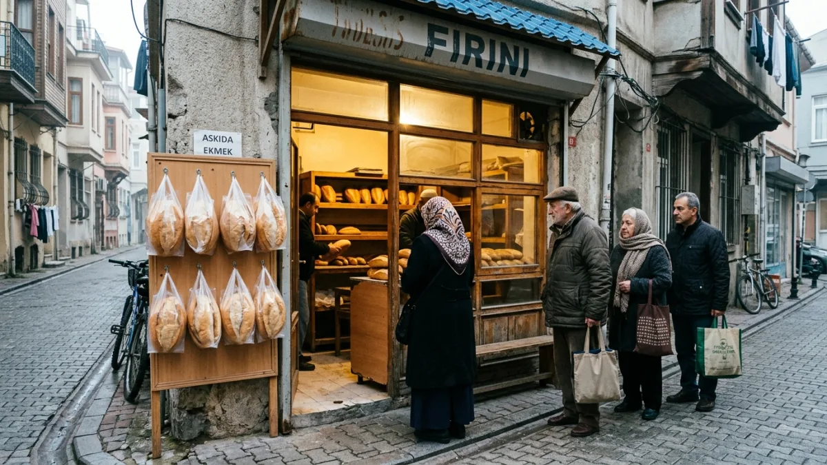 Şirinyer'de askıda ekmek kuyruğu