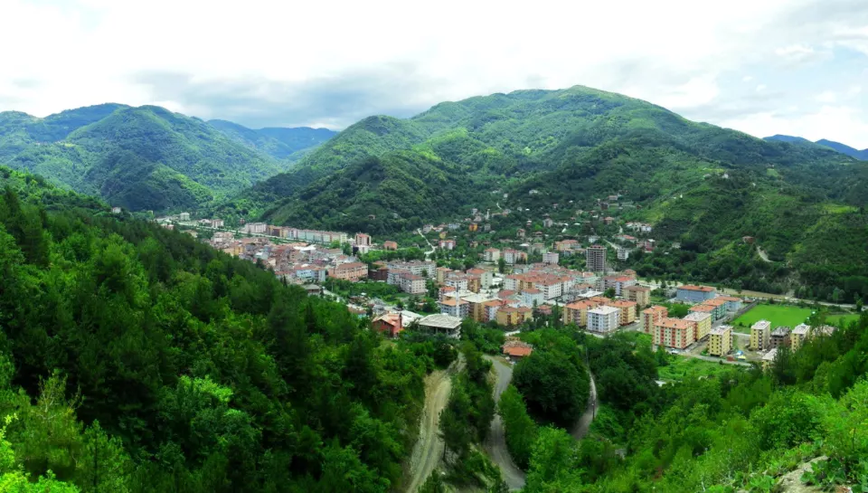 Kastamonu'nun Bozkurt ilçesinin panoramik görünümü