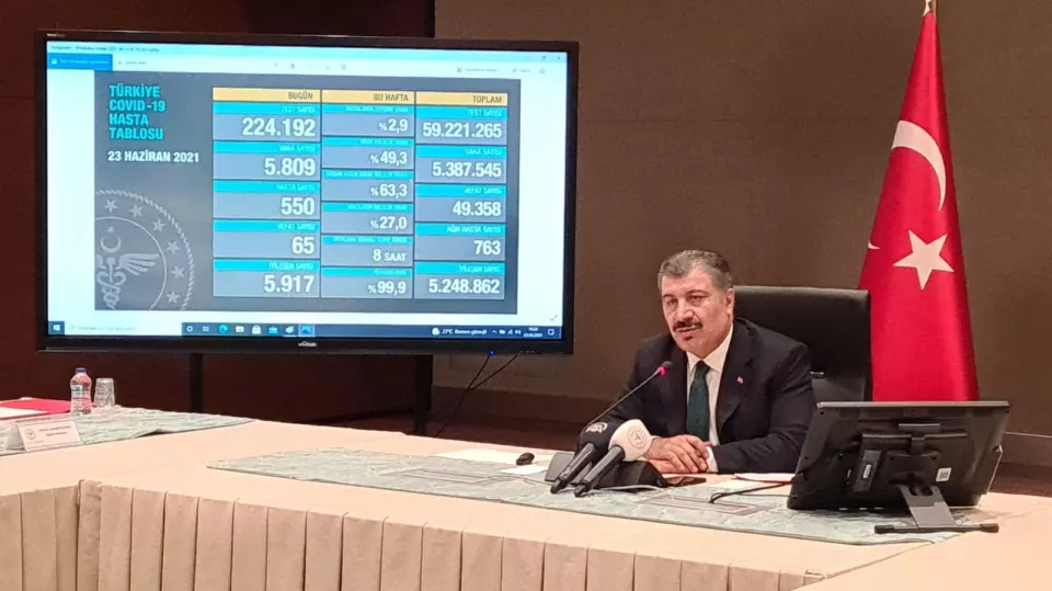 Sağlık Bakanı Fahrettin Koca'nın portresi