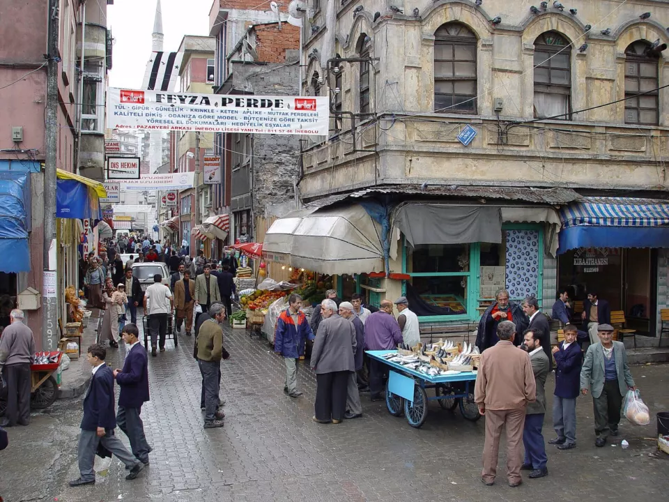 Karadeniz kıyısında İnebolu ilçesinin genel görünümü