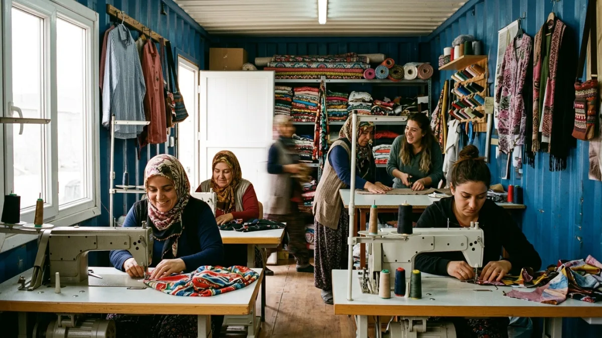 Konteyner Kentte Her Şeyini Kaybeden Kadınlar Atölyede Yeniden Üretiyor