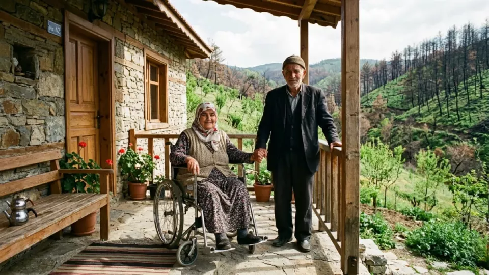 Manavgat Yangınında Eşini Bırakmayan Adam