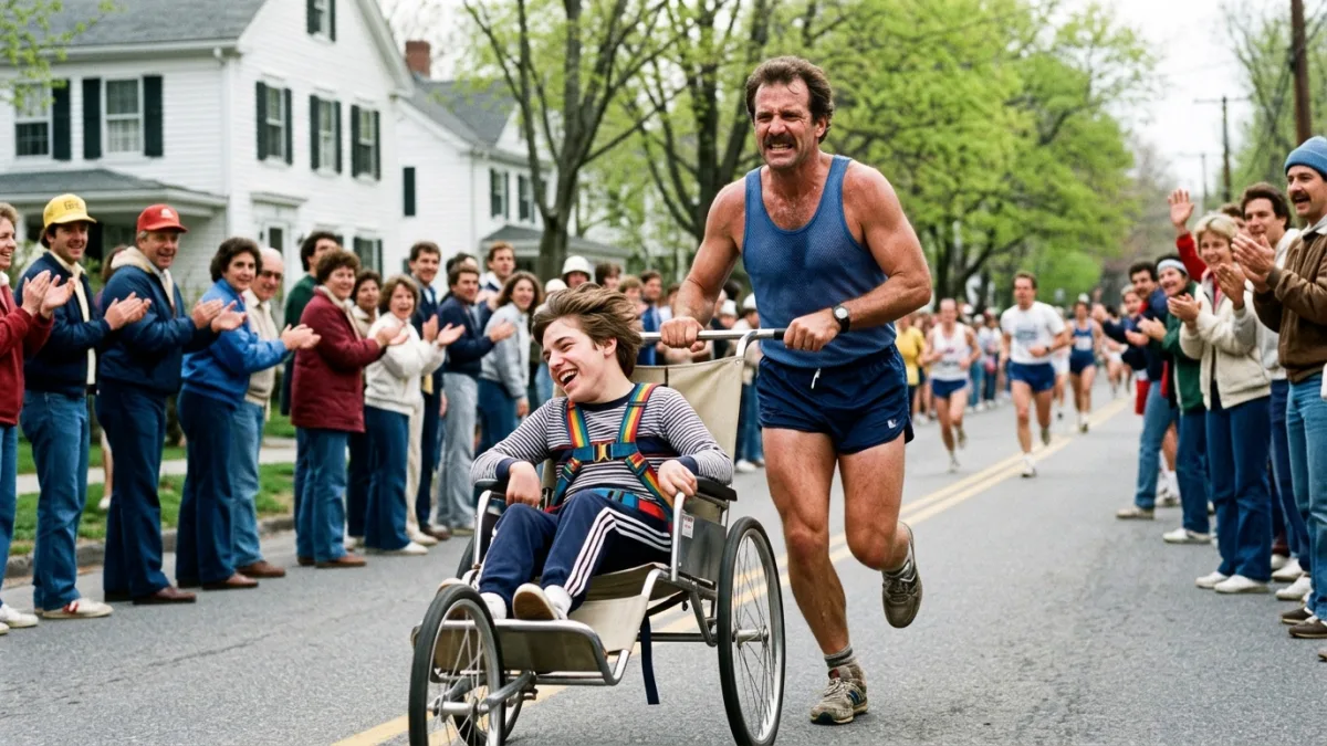 Dick ve Rick Hoyt 32 Boston Maratonunu Birlikte Koştu