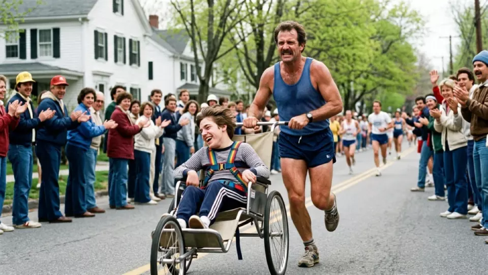 Dick ve Rick Hoyt 32 Boston Maratonunu Birlikte Koştu